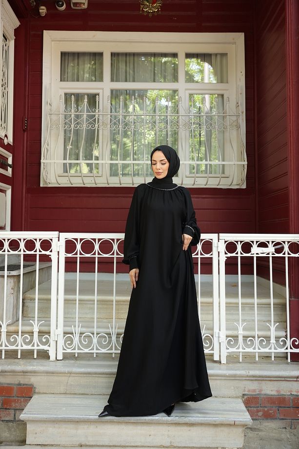 Vuslat Abaya Elbise - 5
