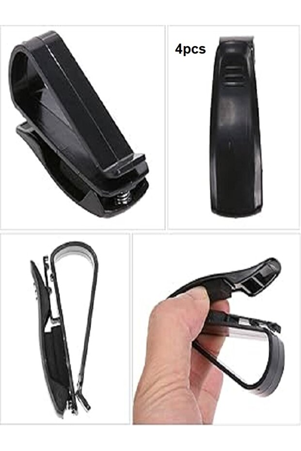 4pcs Car Glasses Holder Sunglasses Clip