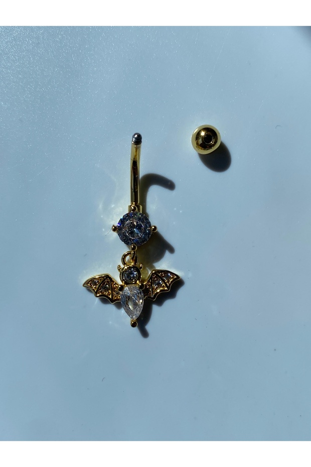 Çelik Göbek Piercing Yarasa Model - 6
