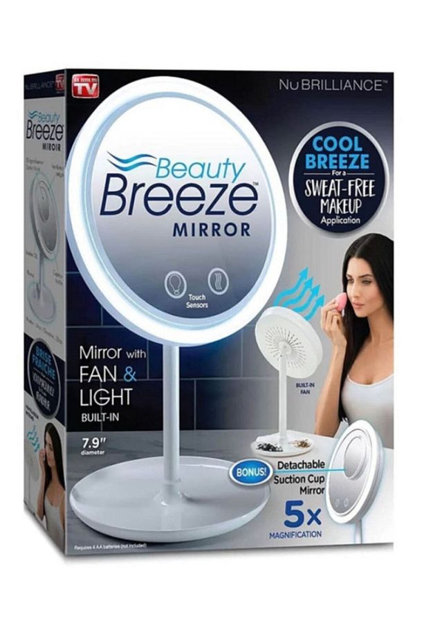 Fanlı, ışıklı, büyüteçli makyaj aynası, USB ve pilli, şık ve kullanışlı tasarım - 4