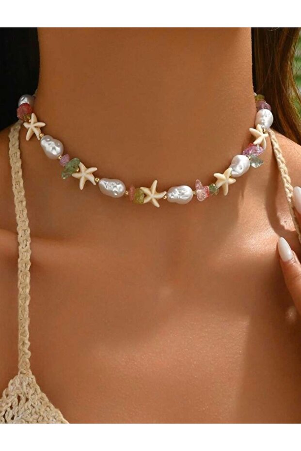 Doğaltaşlı Tasarım Kolye - 1