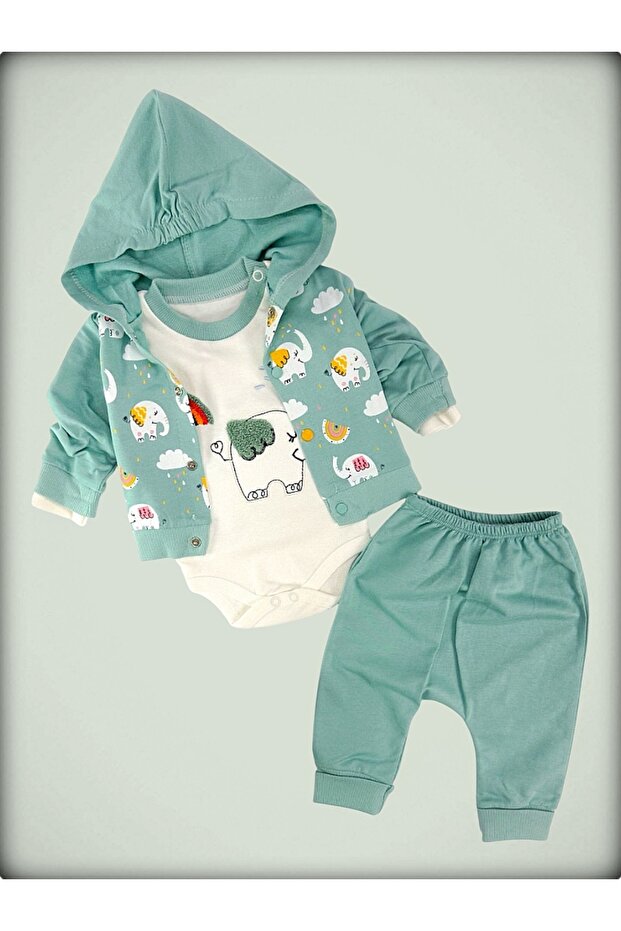 100% Customer Satisfaction Cute Elephant 3-Piece Badili Male Newborn Hospital Release