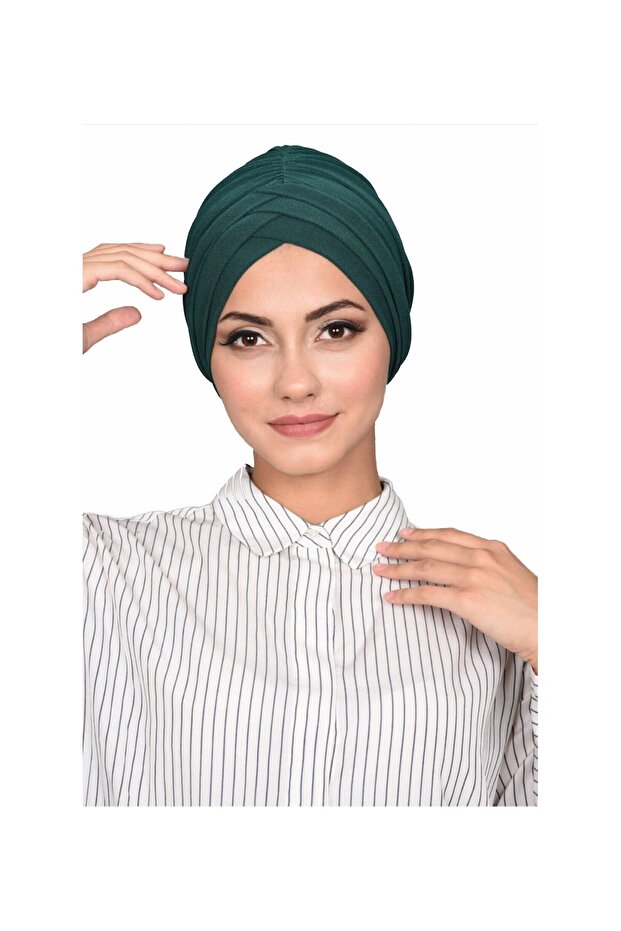 Women's Cross Three-Band External Bonnet Ready Turban