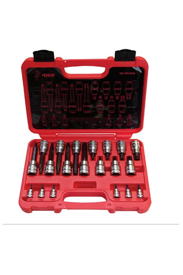 20 Parça 1/4” & 1/2” Lokmalı Torx Bits Uç Seti Delikli - 1