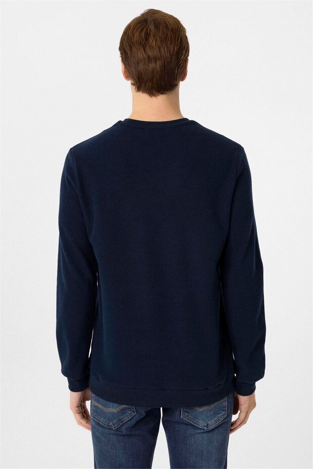 Normal Kalıp O Yaka Düz SweatShirt - 6
