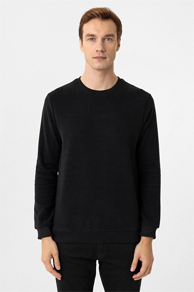 Normal Kalıp O Yaka Düz SweatShirt - 2