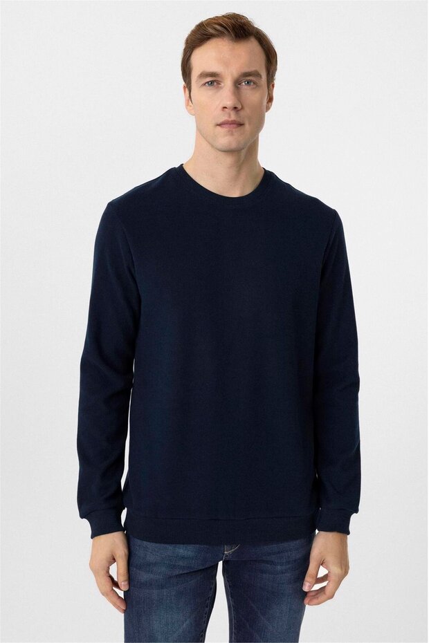 Normal Kalıp O Yaka Düz SweatShirt - 2