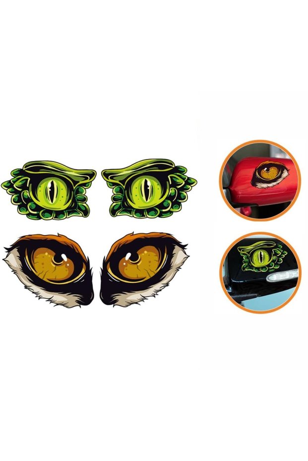 Minister Eye Eagle Headlight, Hood, Bumper, Car, Motorcycle, Helmet, Laptop, Glass 2 Types 4 Pieces
