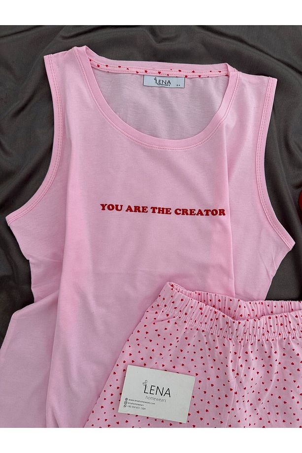 Pembe Spring Şortlu Pijama Takımı - 2