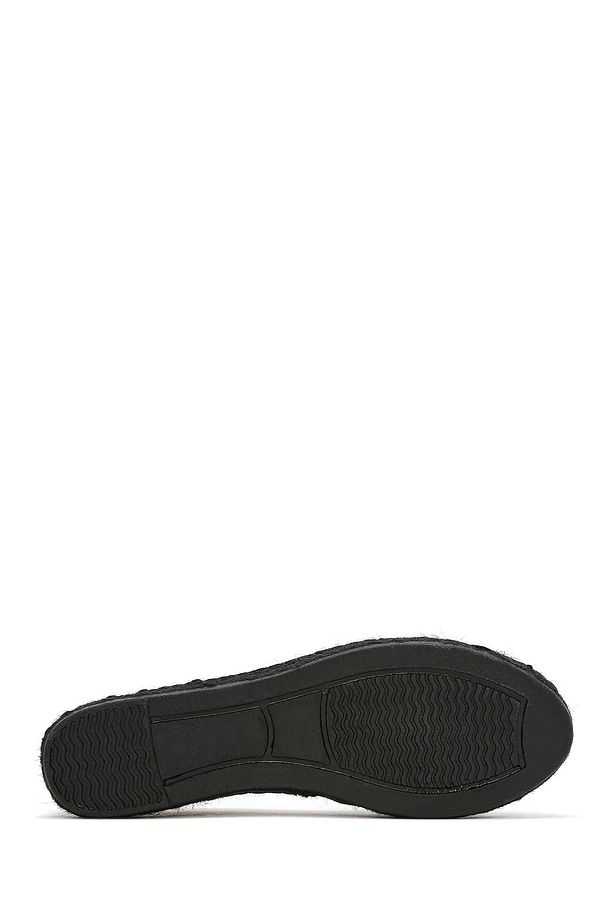 Kastamonu Taş Baskı Kadın Siyah Desenli Espadril 25SFD20836F - 6