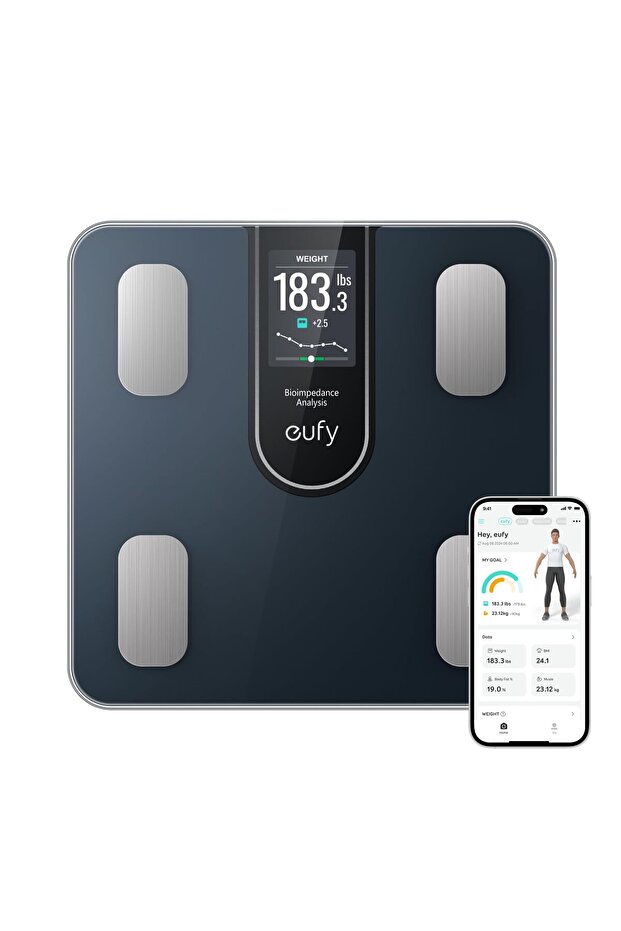 Smart Scale C20 - Digital Bathroom Scale, Large TFT Screen, Bluetooth, 16 Metrics, BMI - 1