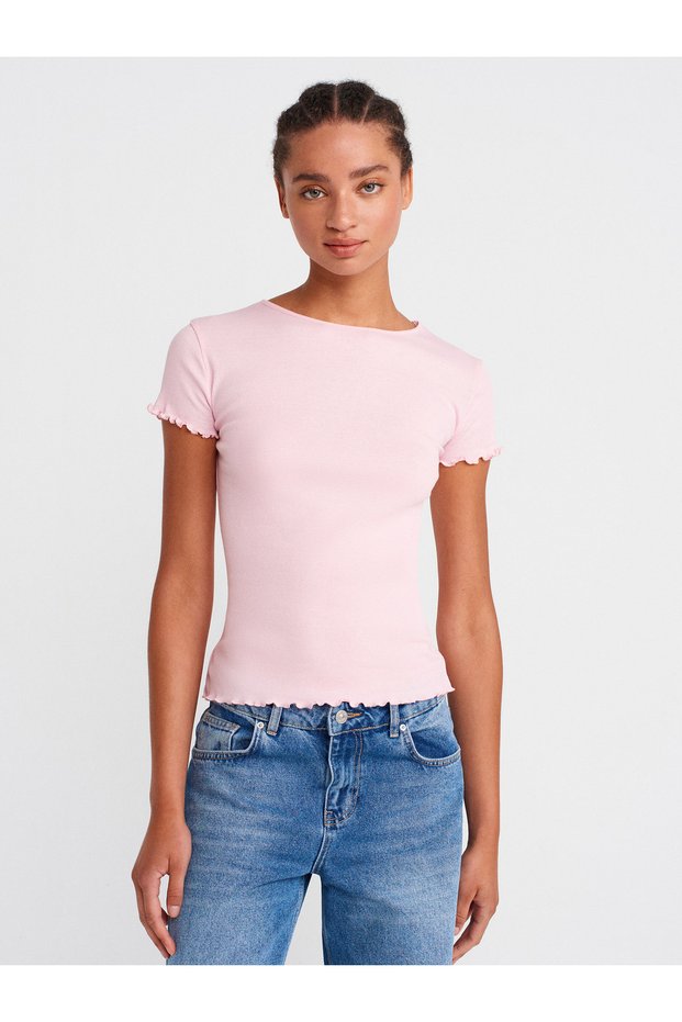 31935 100% Cotton Short Sleeve T-Shirt-Powder Pink