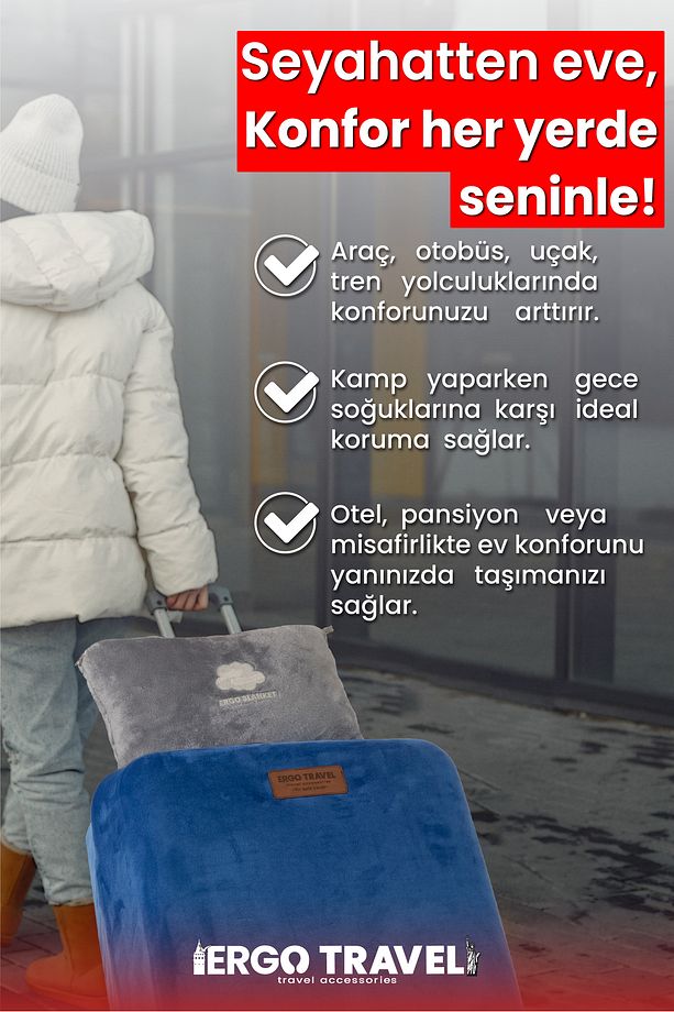 Ergo Blanket Ultrasoft Parıltılı Battaniye 160*110cm | Ergo Travel - 2