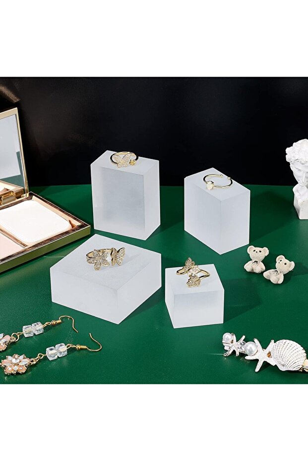 4pcs Solid Display Block 4 Style Forested Acrylic Display Stands - 7