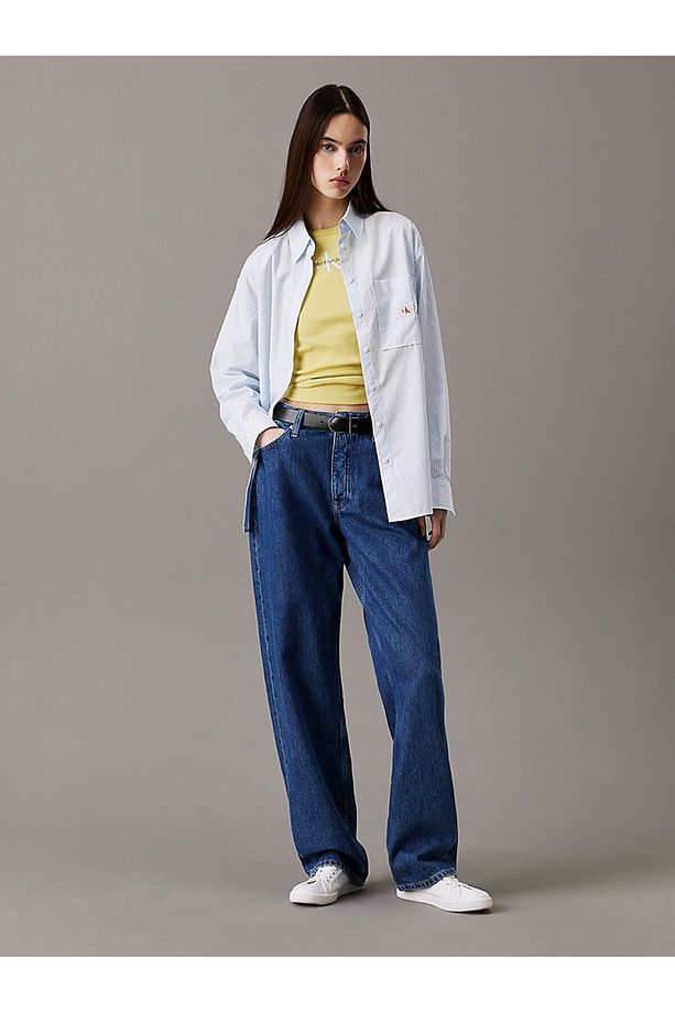 Woven Label Relaxed Shırt - 5