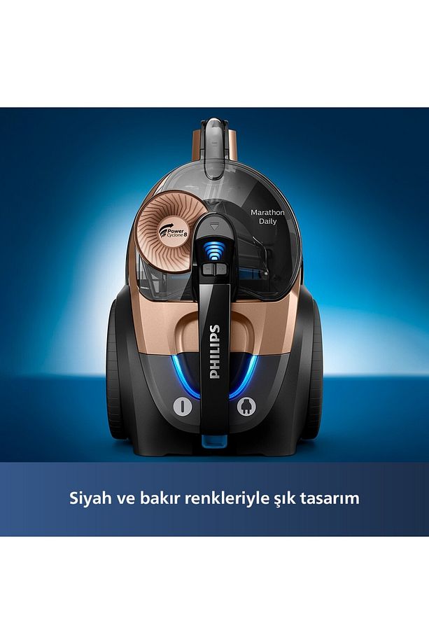 PowerCyclone 8Toz Torbasız Süpürge , Turbo Fırça, Siyah Ve Bakır - 2