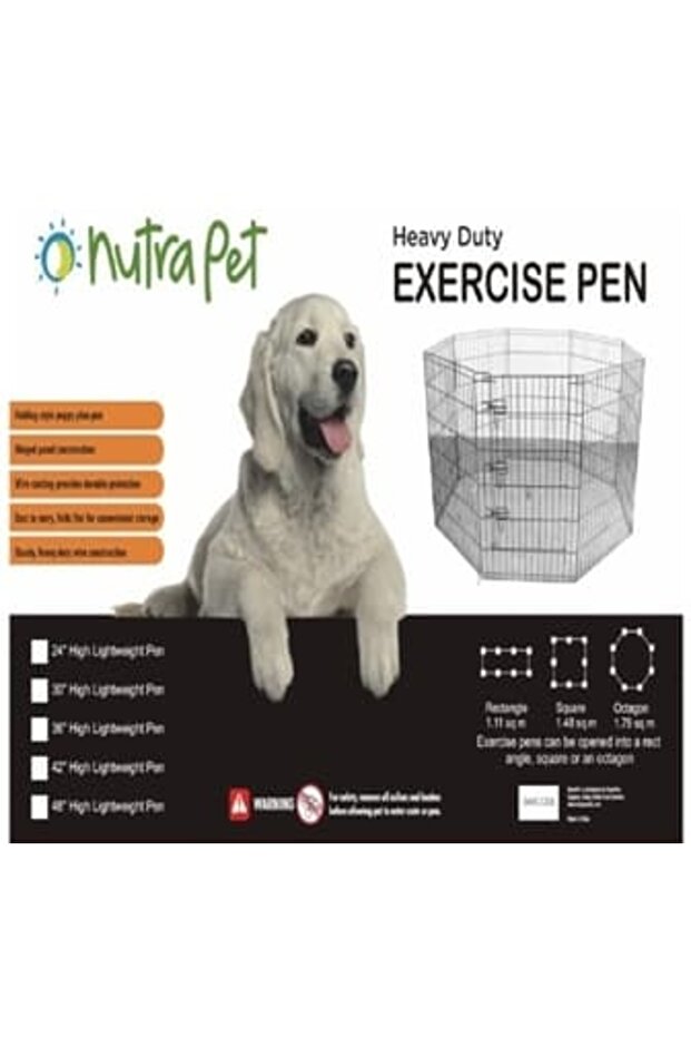 High Lightweight Exercise Pen- Black Powder Coated 42"Inches