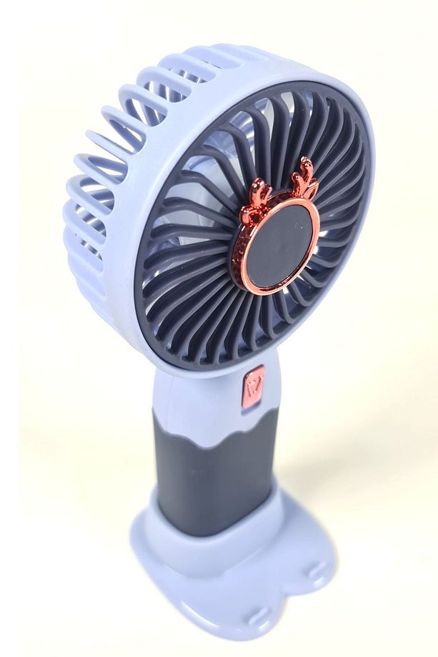 Şarjlı Mini El Fanı Vantilatör ve Mas Üstü Stand Seti Ultra Sessiz 15cm NC031 - 4