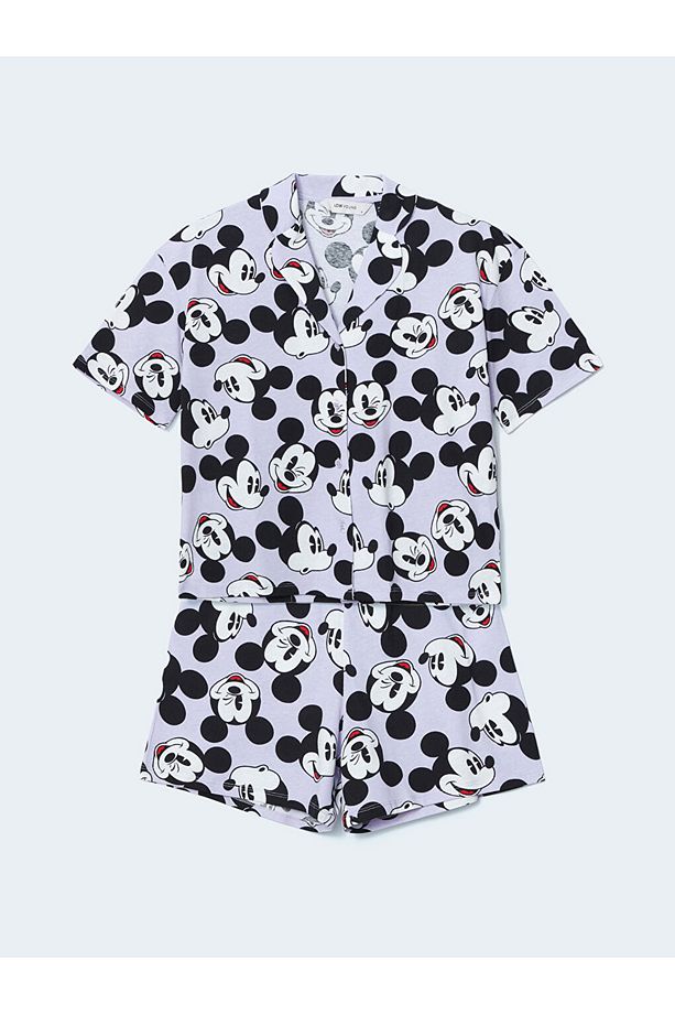 summer collection Mickey Mouse Baskılı Kadın Şortlu Pijama Takımı city - 5