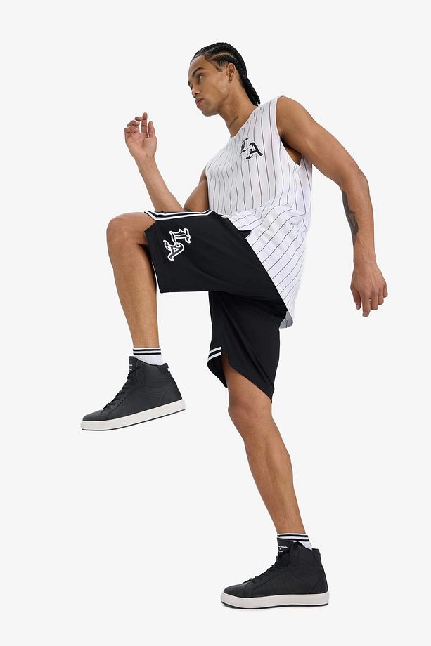 C1840 Siyah DeFactoFit Hızlı Kuruyan Standart Fit Sporcu Kısa Paça Ağır Kumaş Şort - 2