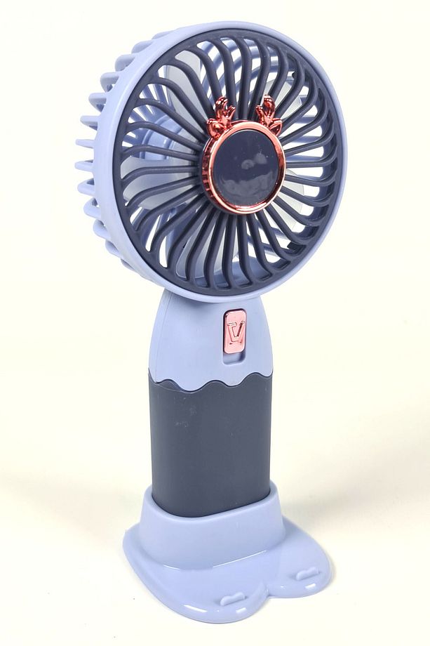 Şarjlı Mini El Fanı Vantilatör ve Mas Üstü Stand Seti Ultra Sessiz 15cm NC031 - 2