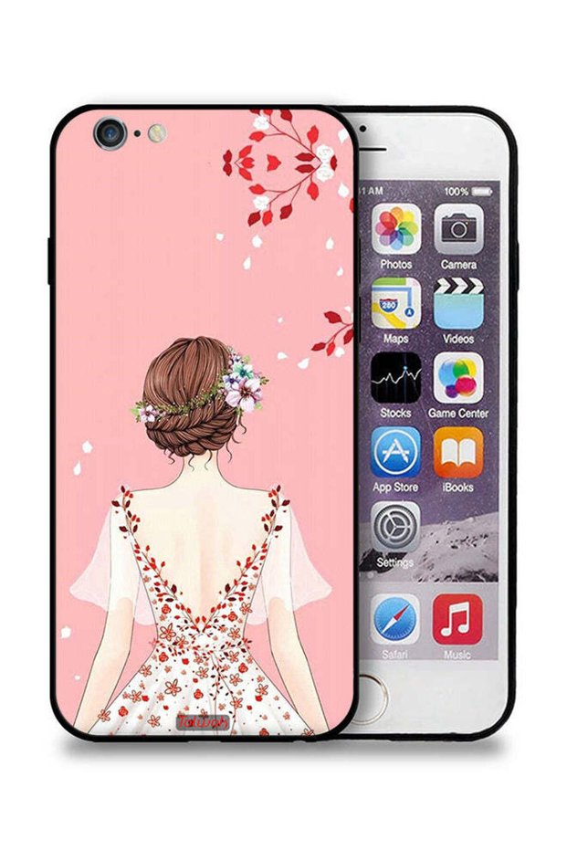 غطاء حماية لجهاز Apple iPhone 6 Plus/6s Plus برسومات فتاة واقفة