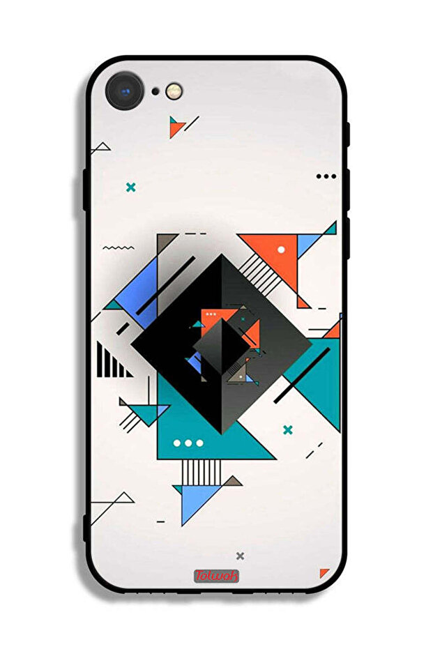 Apple iPhone 8 Protective Case Square And Triangle Shapes Abstract Pattern - 2