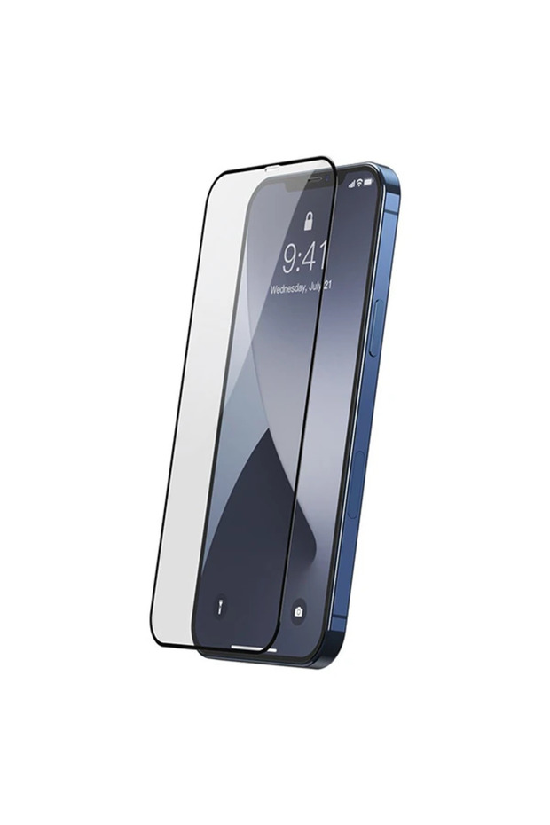 واقي شاشة من الزجاج المقوى بالكامل ثلاثي الأبعاد لهاتف iPhone 12 / 12 Pro مقاس 6.1 بوصة وسمك 0.25 ملم، مجموعة من قطعتين - لن يسبب خدوشًا أو كسرًا