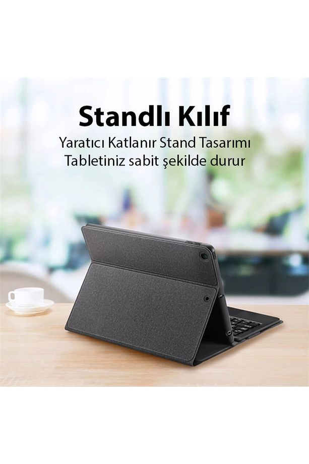 Dux Ducis iPad 7/8/9 10.2 TK Series Kablosuz Bluetooth Klavye Touchpad Kılıf-(5775 - KRM8259-2033 - 4