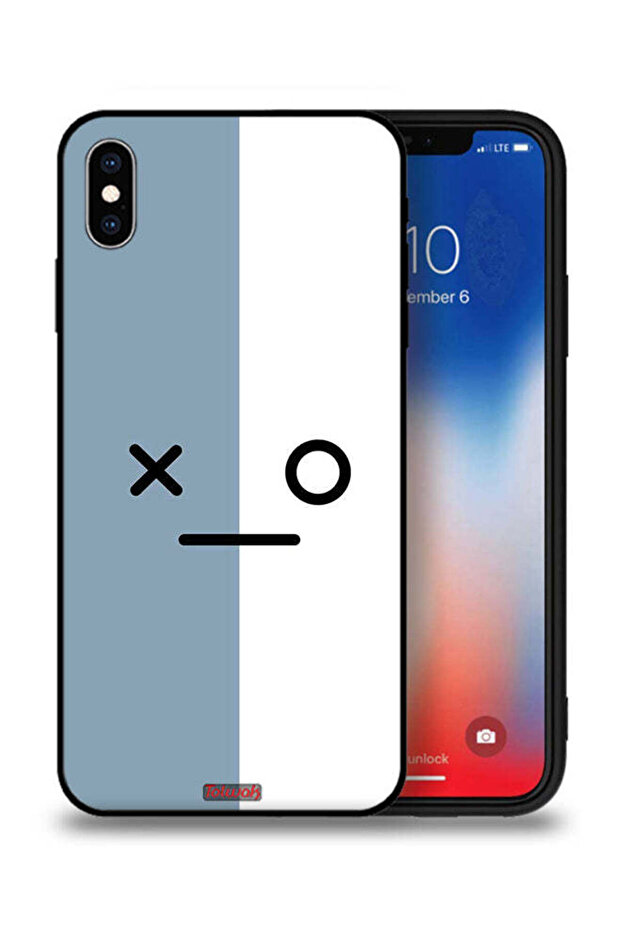 غطاء حماية لجهاز Apple iPhone XS Max بأيقونات الوجه
