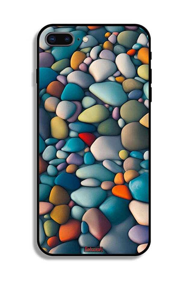 Apple iPhone 8 Plus Protective Case Stones Abstract Pattern - 2