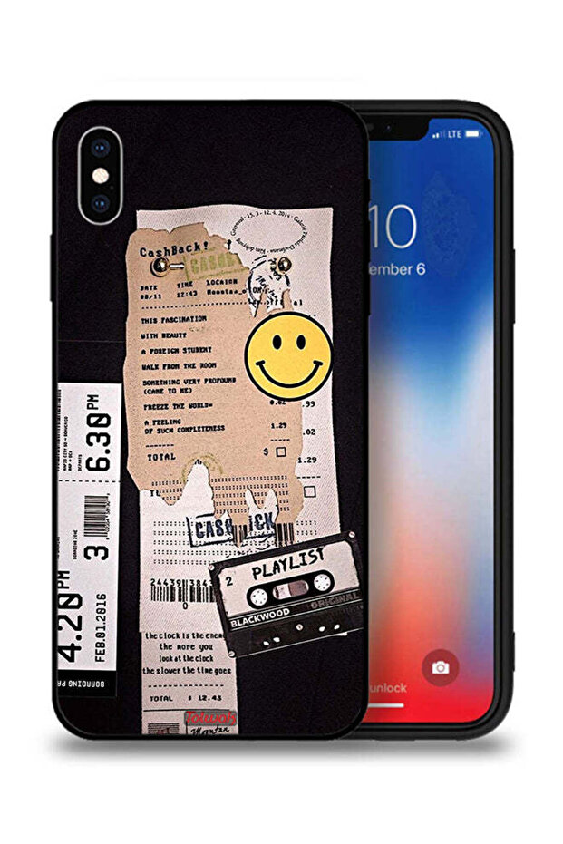 جراب حماية لجهاز Apple iPhone XS Max مع ملصق قائمة تشغيل