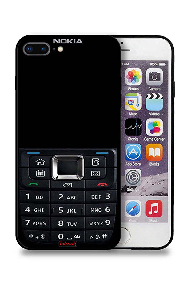 جراب حماية لجهاز Apple iPhone 7 Plus بنمط هاتف قديم - 1