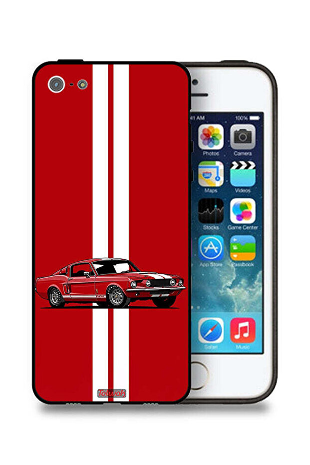 غطاء حماية لهاتف Apple iPhone 5/5s/SE بتصميم سيارة كلاسيكية تجريدية