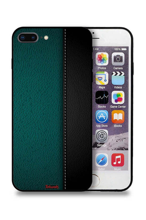 Apple iPhone 8 Plus Protective Case Leather Pattern - 1