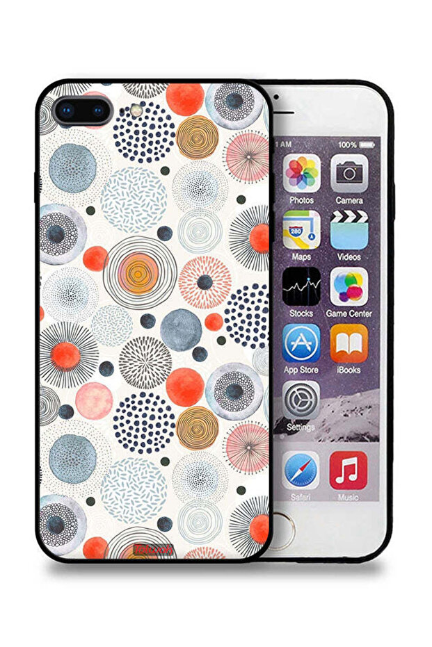 غطاء حماية لجهاز Apple iPhone 8 Plus بنقشة زهور قطنية - 1