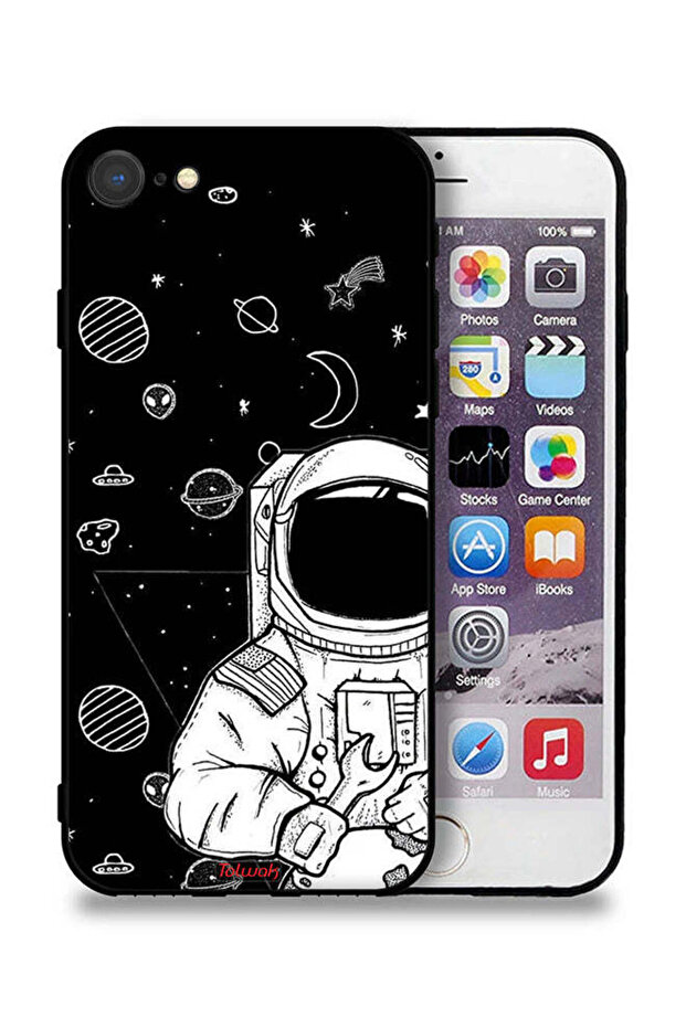 جراب حماية لجهاز Apple iPhone 7 بتصميم رائد فضاء