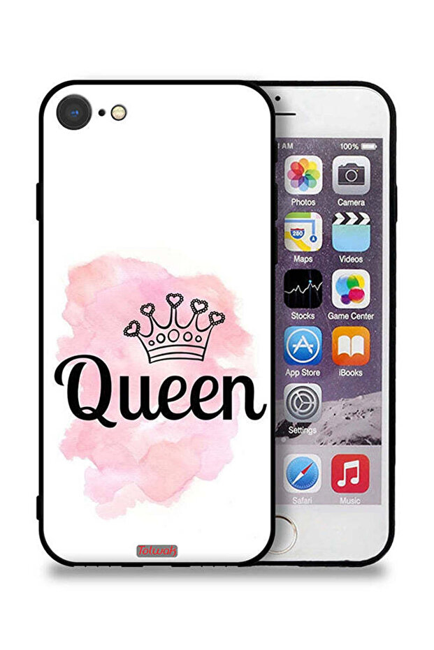 غطاء حماية لجهاز Apple iPhone 8 بتصميم Queen Art