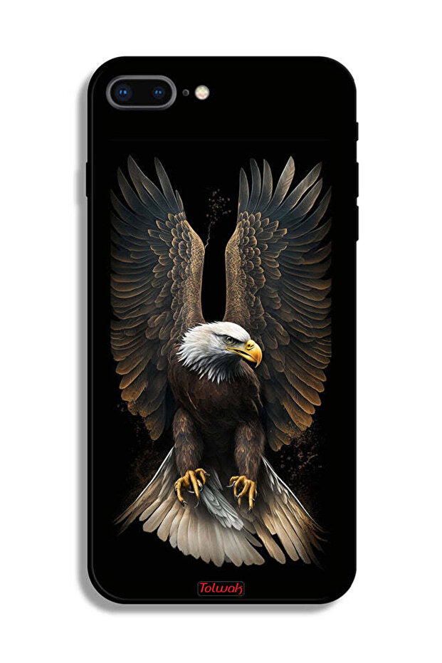 غطاء حماية لجهاز Apple iPhone 8 Plus بتصميم أجنحة نسر منتشرة - 2