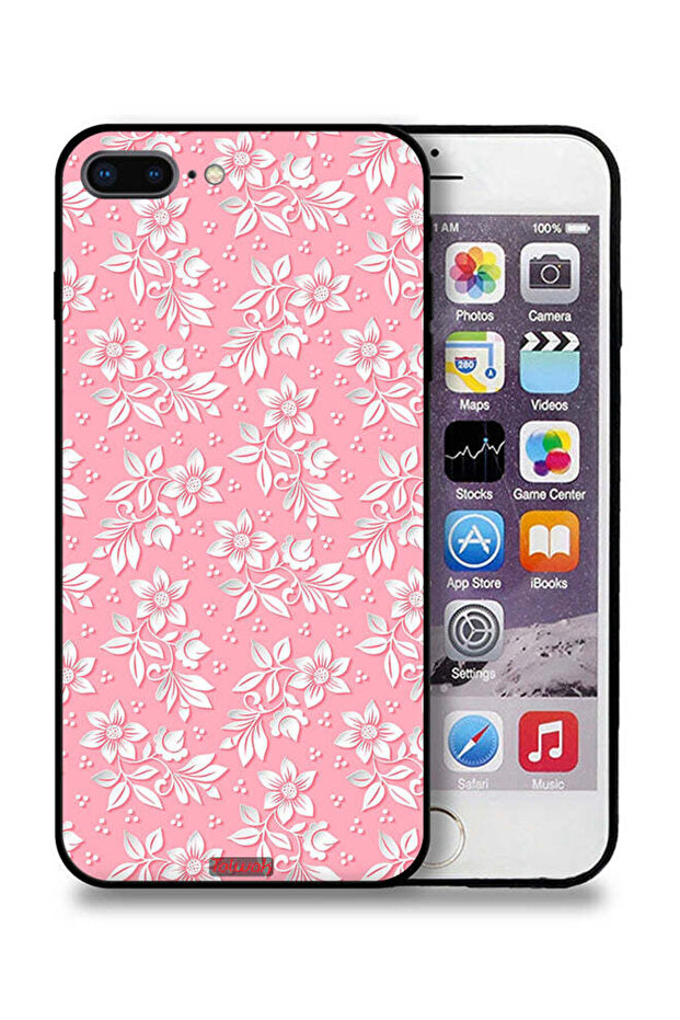 جراب حماية لجهاز Apple iPhone 8 Plus بنمط خلفية زهور - 1