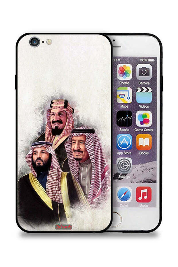 غطاء حماية لجهاز آبل آيفون 6 بلس/6 إس بلس برسومات محمد وسلمان وعبد العزيز