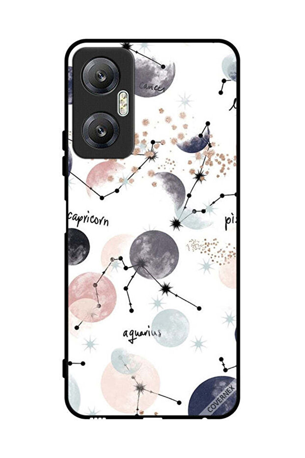 غطاء حماية لهاتف Infinix Hot 20 برسومات Planets Paint Art