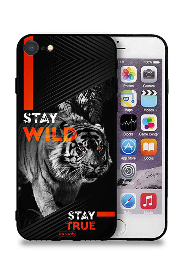 جراب حماية لجهاز Apple iPhone 8 - Stay Wild Stay True