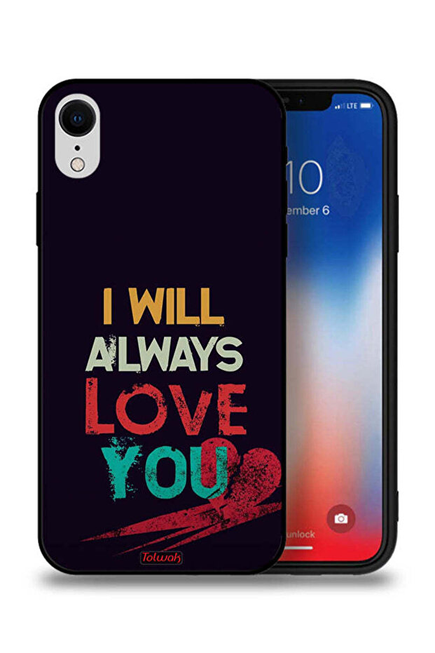 جراب حماية لجهاز Apple iPhone XR - سأحبك دائمًا