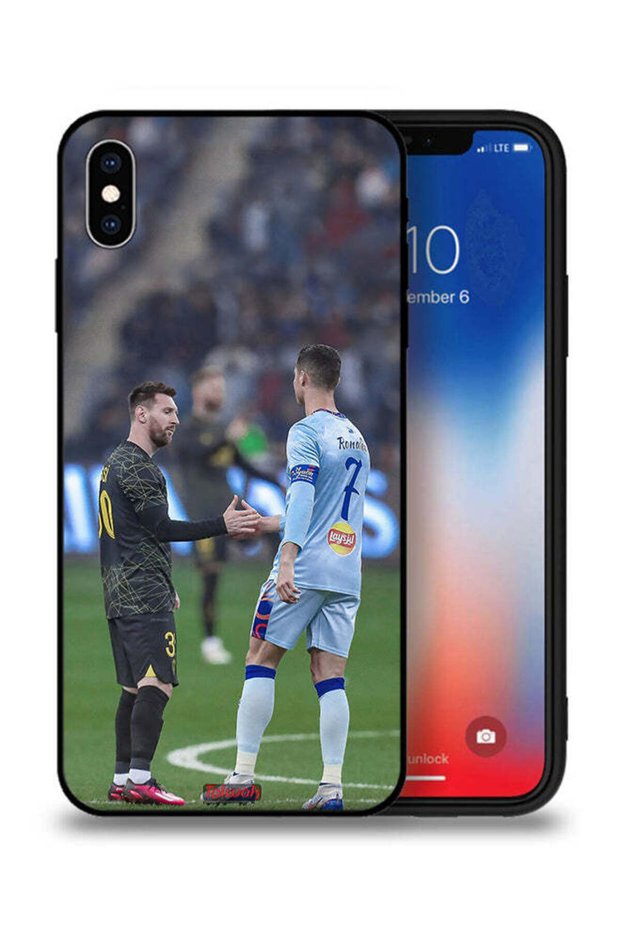 جراب حماية لهاتف iPhone XS Max من Apple لميسي ورونالدو