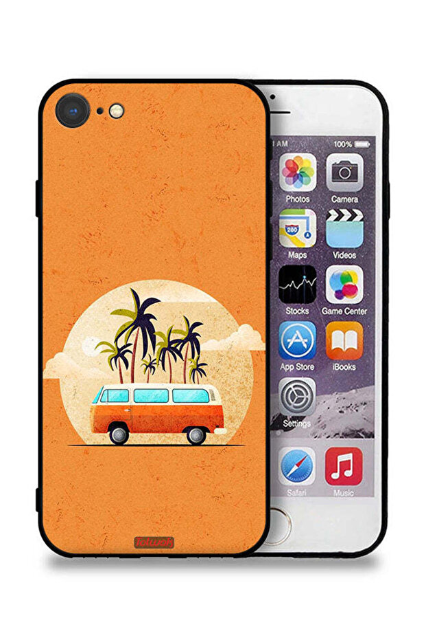 غطاء حماية لجهاز Apple iPhone 8 بتصميم حافلة فنية
