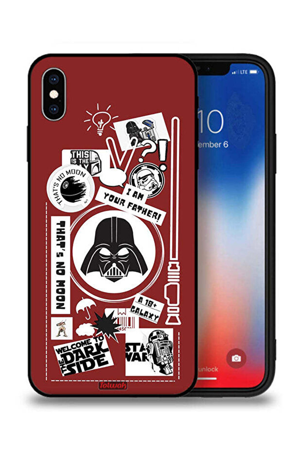 جراب حماية لجهاز Apple iPhone XS Max - ملصق Welcome To The Dark Side