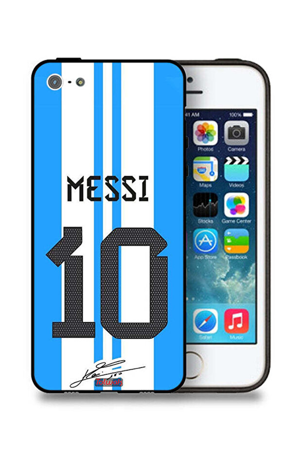 جراب حماية لهاتف Apple iPhone 5/5s/SE بتصميم Messi 10