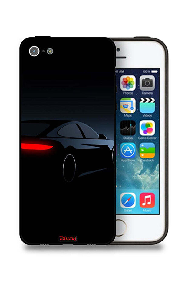 غطاء حماية لجهاز Apple iPhone 5/5s/SE - سيارة داكنة