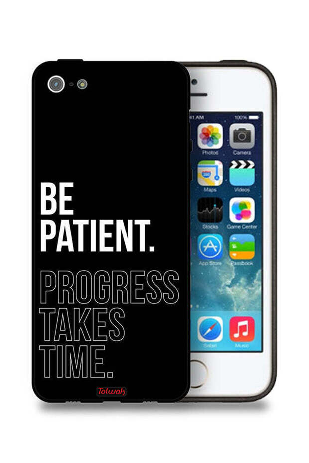جراب حماية لجهاز Apple iPhone 5/5s/SE - كن صبورًا، فالتقدم يستغرق وقتًا